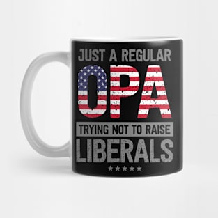 Regular Opa Raise Liberals USA Flag Father's Day Mug